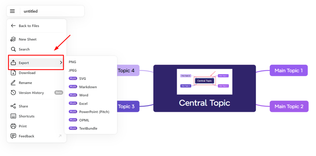 Export Xmind file | Step 5 - Export the final file